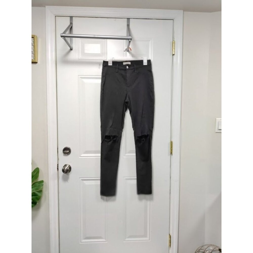 Vibrant M.I.U Women's Black Distressed Knee Skinny Jeans Size 13 (W30) - Picture 5 of 11
